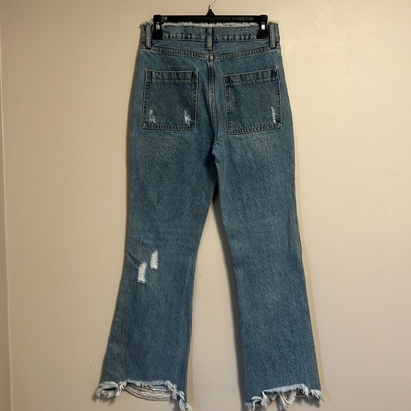 Evidnt Button Fly Raw Hem Distressed Jeans - Picture 9 of 15